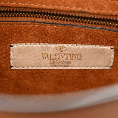 Valentino Garavani Calfskin Enchanted Wonderland Medium Guitar Strap Rockstud Rolling Flap Saddle Bag Light Cuir 6 of 10