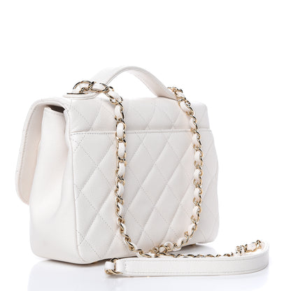 Chanel Caviar Quilted Medium Business Affinity Flap White 3 of 17