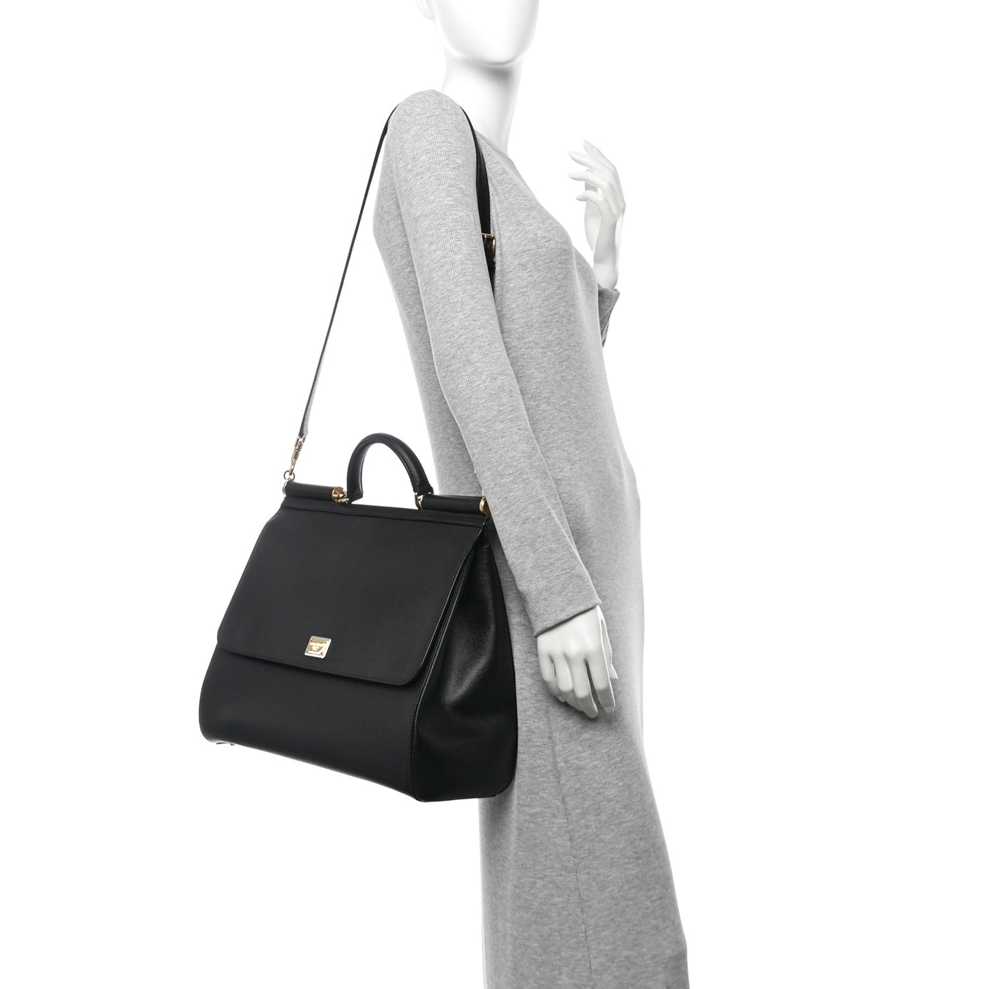 Dauphine Extra Large Miss Sicily Satchel Black