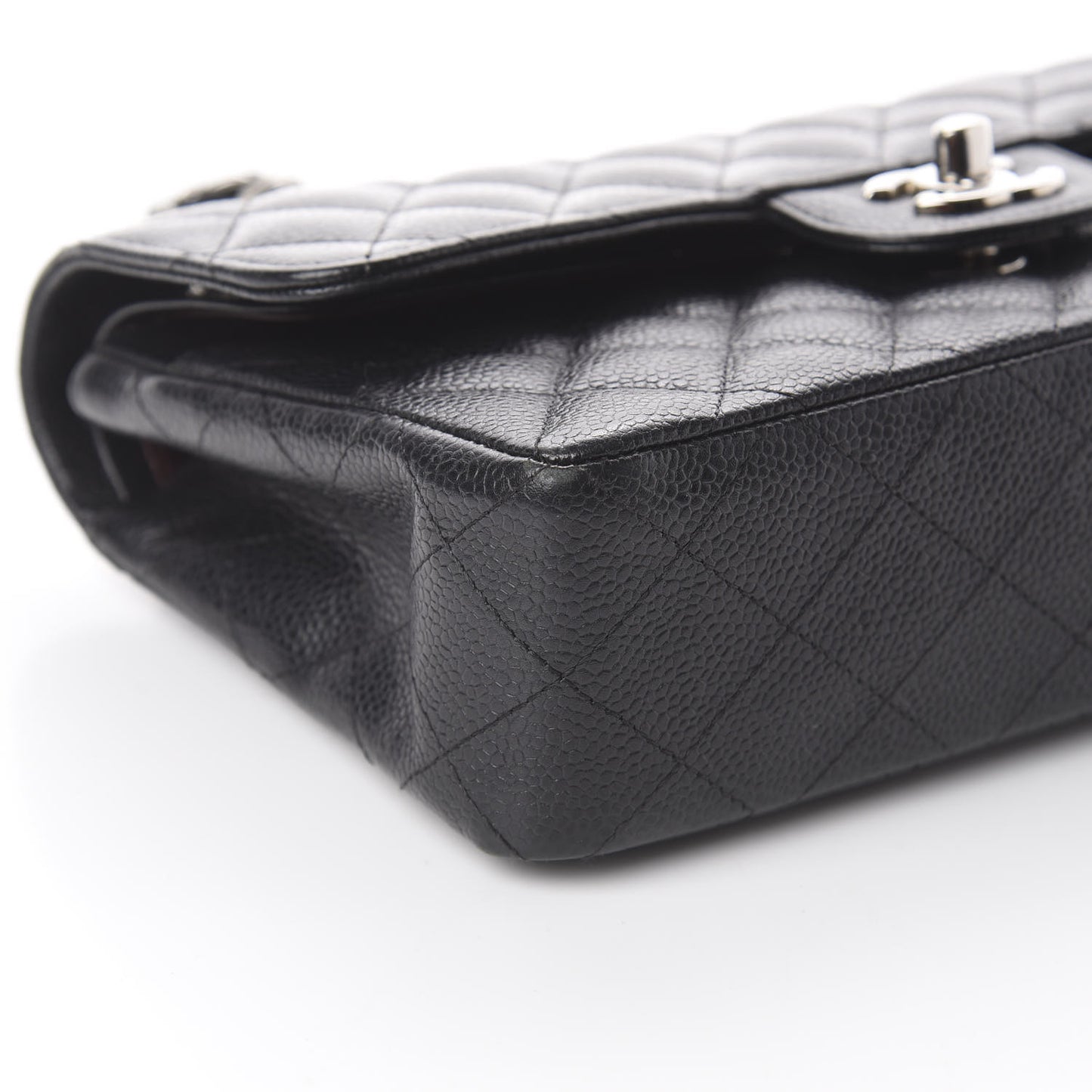 Caviar Quilted Small Double Flap Black