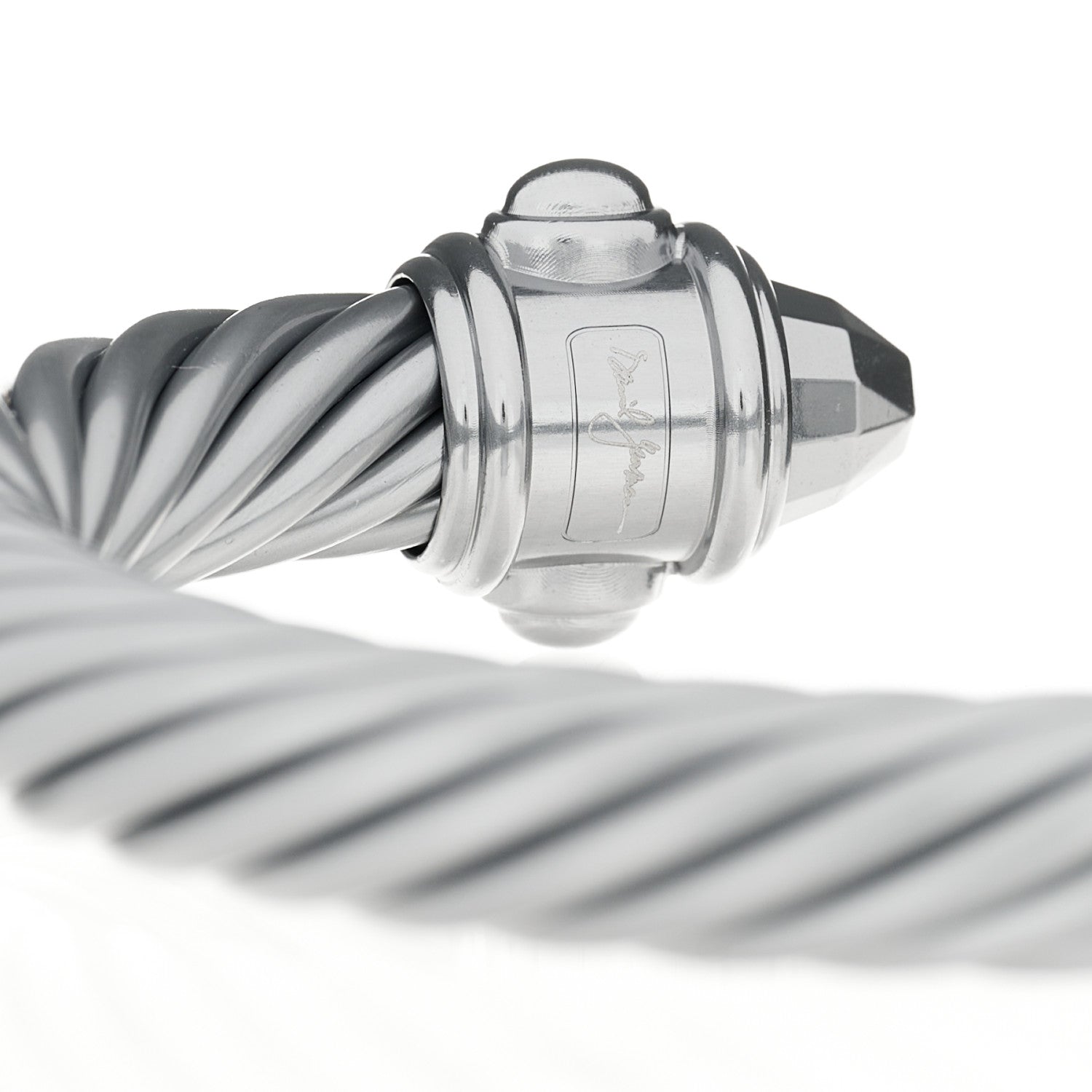 David Yurman Aluminum 10mm Cable Renaissance Bracelet Grey 4 of 5