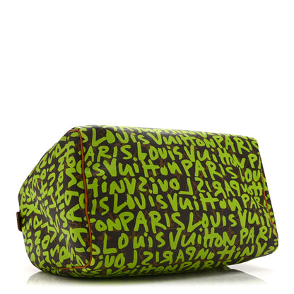 Louis Vuitton Monogram Graffiti Speedy 30 Green 4 of 10