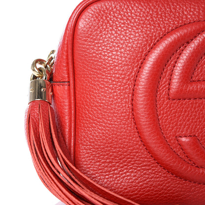 Gucci Pebbled Calfskin Small Soho Disco Bag Tabasco Red 11 of 12