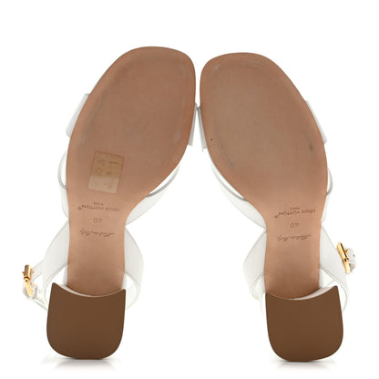 Louis Vuitton Calfskin LV Isola Sandals 40 White 6 of 10