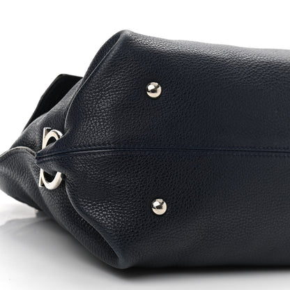 Salvatore Ferragamo Grained Calfskin Sofia Satchel Navy 9 of 15
