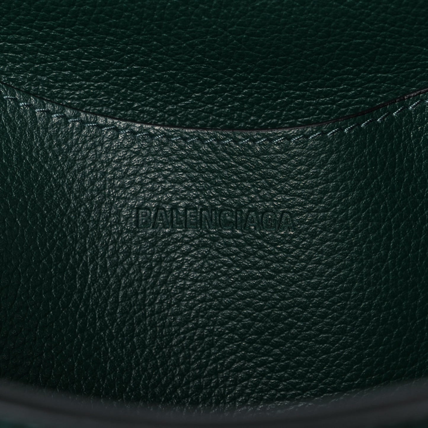 Grained Calfskin Neo Classic Matte Black Hardware S City Forest Green