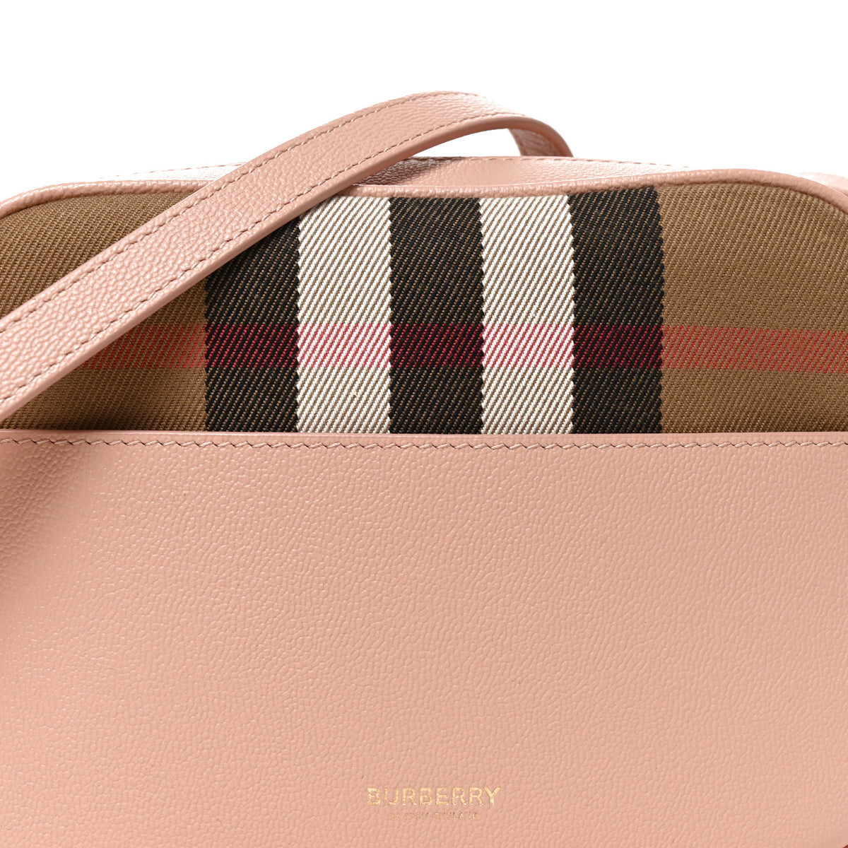 Burberry Calfskin Mega Check Small Camera Bag Dusty Pink 6 of 8