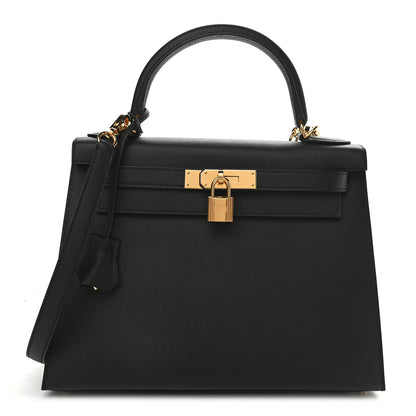 Hermes Epsom Kelly Sellier 28 Black 1 of 10