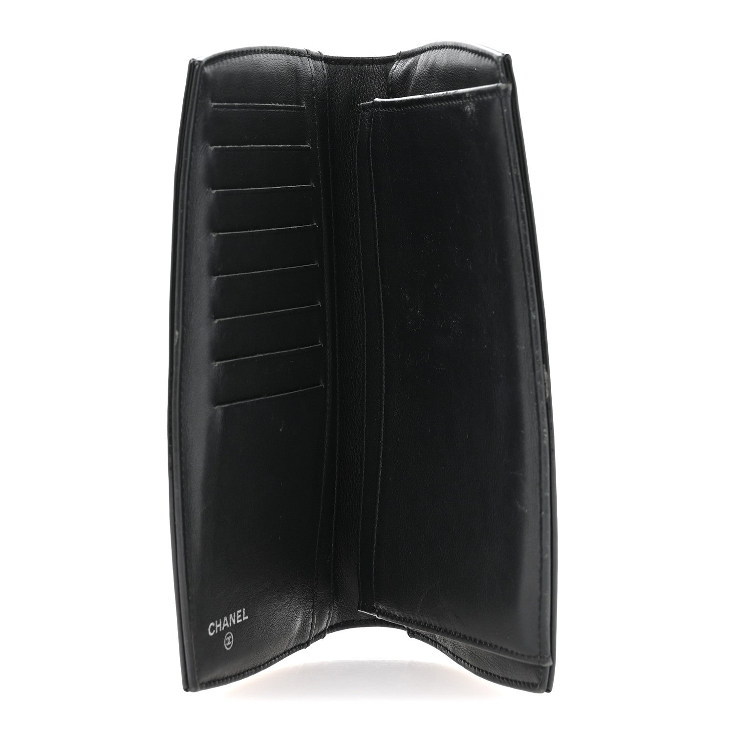 Chanel Patent CC Trousse Maquil Yen Wallet Black 5 of 9