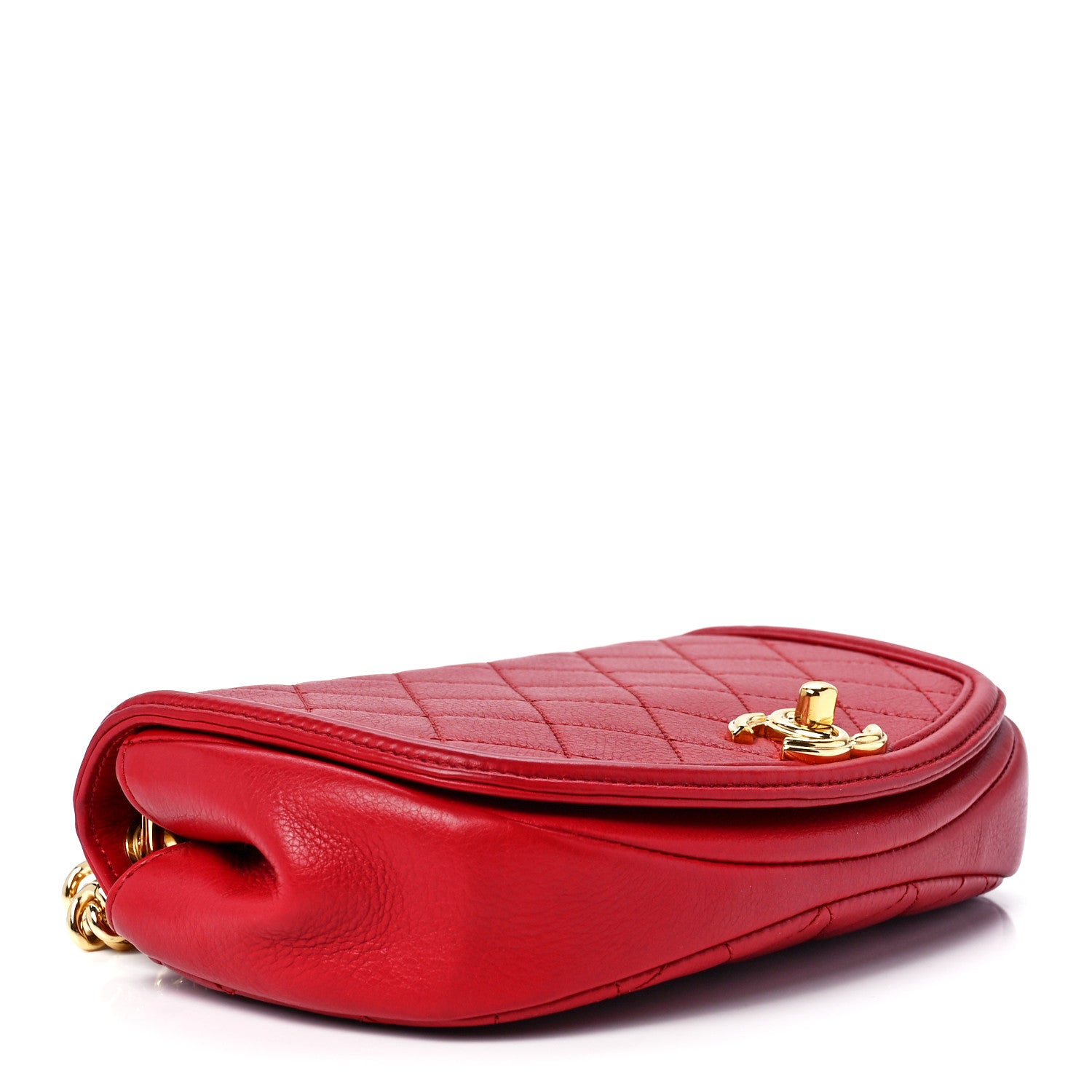 Chanel Calfskin Quilted Small Underline Flap Red 4 of 12