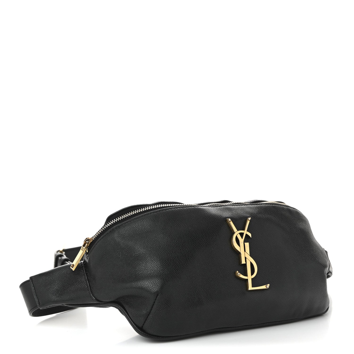 Saint Laurent Grain De Poudre Monogram Belt Bag Black 4 of 10
