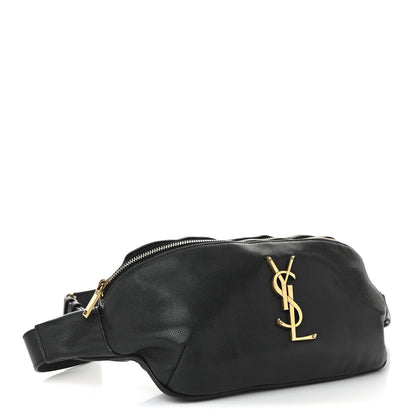 Saint Laurent Grain De Poudre Monogram Belt Bag Black 4 of 10