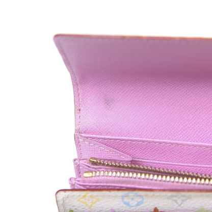 Louis Vuitton Monogram Multicolor Sarah Wallet White Litchi 14 of 15