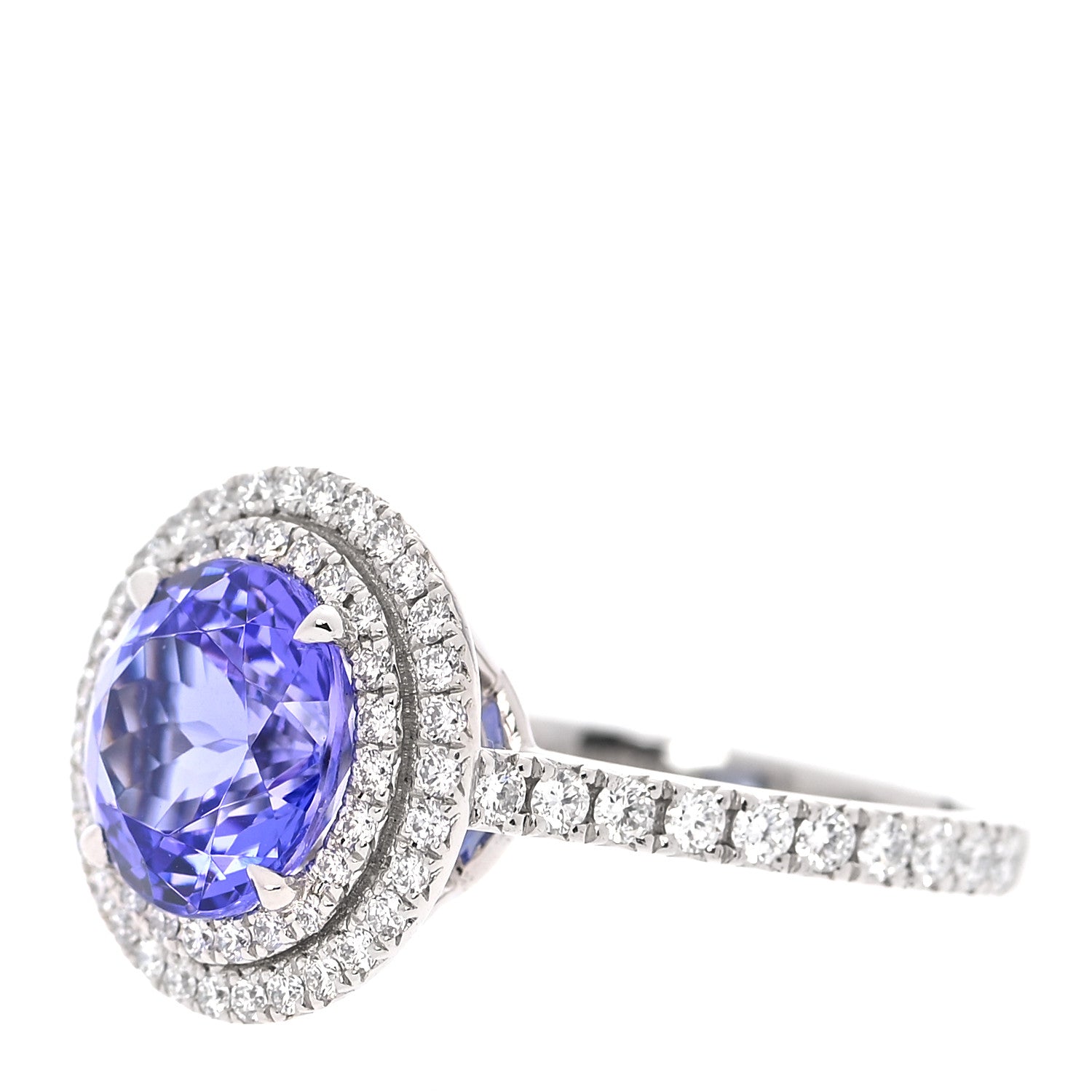 Tiffany Platinum Diamond Tanzanite Soleste Ring 54 7 3 of 6