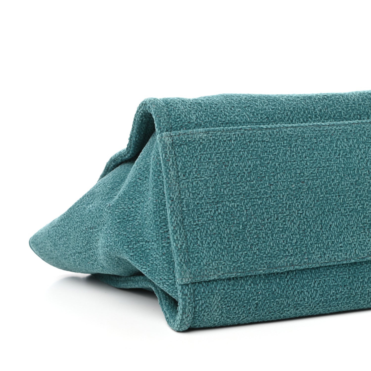 Chanel Lurex Boucle Medium Deauville Tote Turquoise 8 of 9