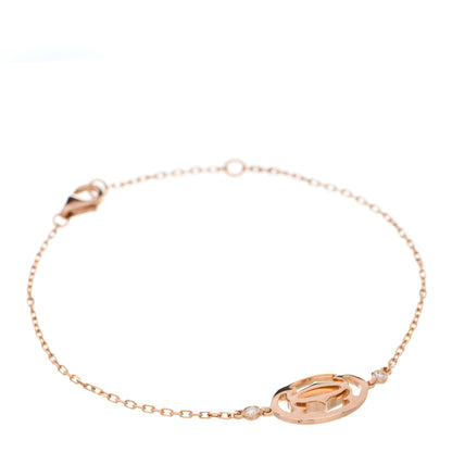 Cartier 18K Pink Gold Diamond Logo De Cartier Bracelet 1 of 4