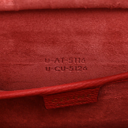 Celine Drummed Calfskin Nano Luggage Red 7 of 10