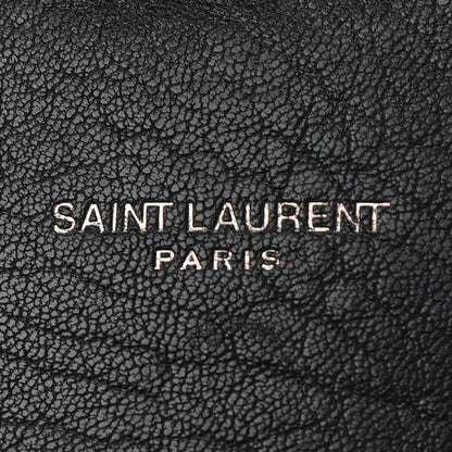 Saint Laurent Sheepskin Matelasse Chevron Monogram Medium College Bag Black 6 of 11