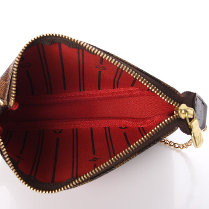 Louis Vuitton Damier Ebene Complice Trunks and Bags Mini Pochette Accessories Red 5 of 8