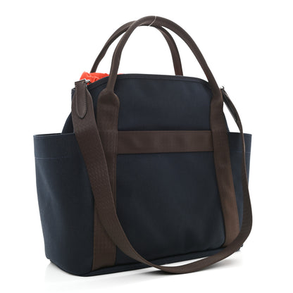 Hermes Canvas The Grooming Bag Bleu Navy Feu 4 of 13