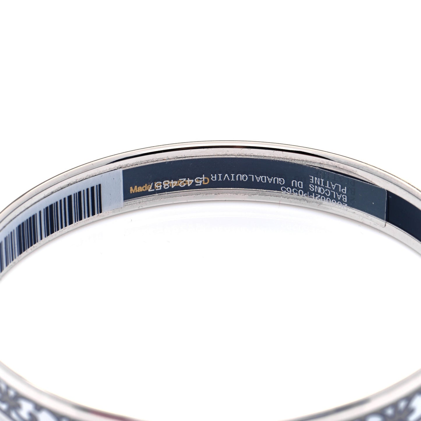 Enamel Printed Narrow Balcons Du Guadalquivir Bracelet 65 Platine