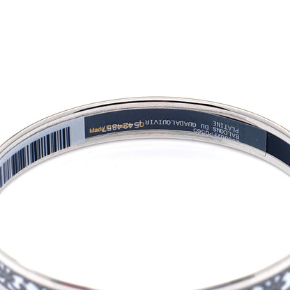 Hermes Enamel Printed Narrow Balcons Du Guadalquivir Bracelet 65 Platine 6 of 7