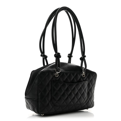 Chanel Calfskin Quilted Large Cambon Bowler Black 3 of 14