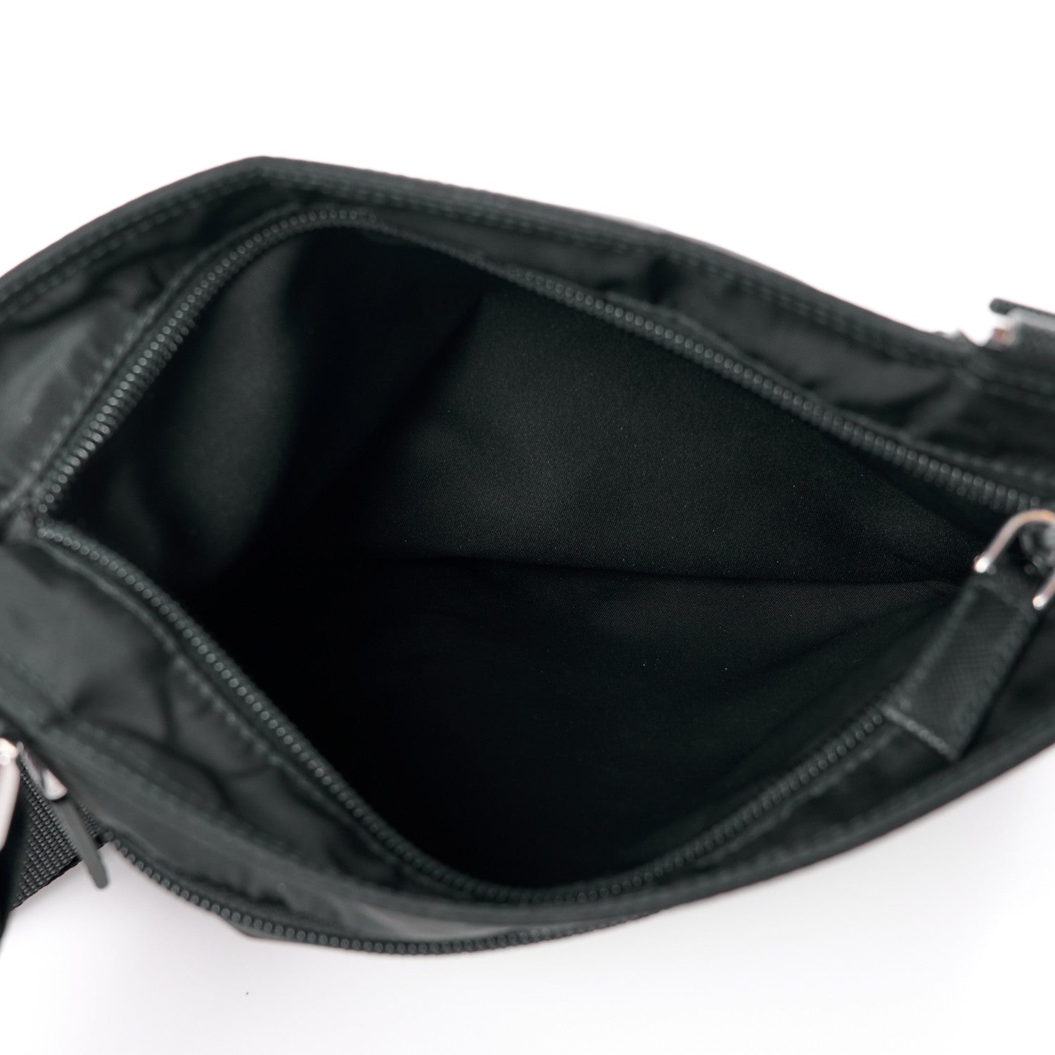 Prada Nylon Vela Flat Messenger Bag Black 5 of 12