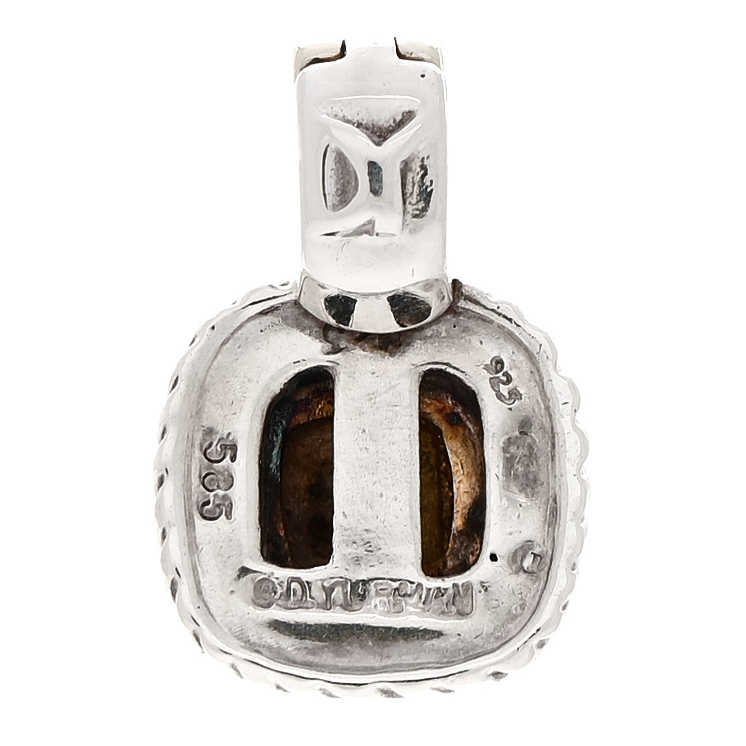 David Yurman Sterling Silver 14K Yellow Gold 7mm Albion Enhancer Pendant 3 of 3