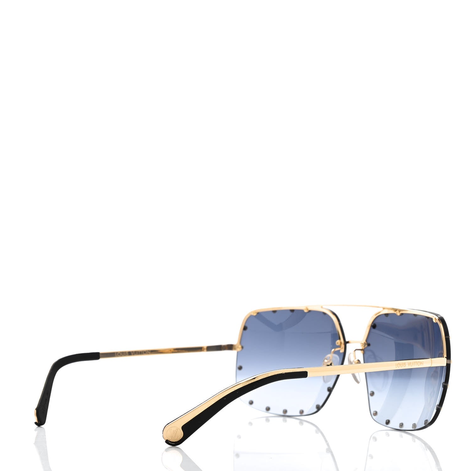 Louis Vuitton The Party Square Sunglasses Z2354W Blue 4 of 10