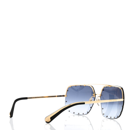 Louis Vuitton The Party Square Sunglasses Z2354W Blue 4 of 10