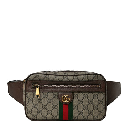 Gucci Soft GG Supreme Monogram Medium Ophidia Belt Bag Dark Brown 1 of 9