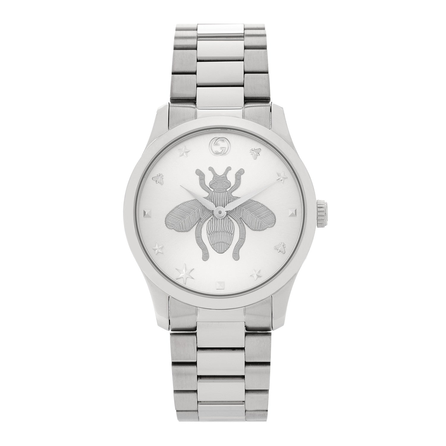 Gucci Stainless Steel 38mm G-Timeless Bee Quartz Watch 1 of 4