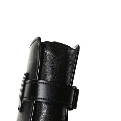 Chloe Shiny Goatskin Calfskin Aby Chain Shoulder Bag Black 8 of 15