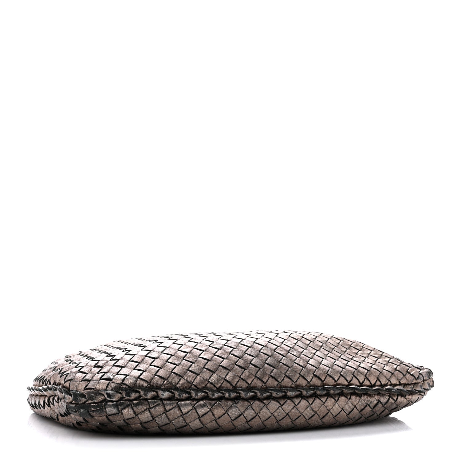 Bottega Veneta Metallic Nappa Intrecciato Medium Veneta Hobo Pewter 4 of 13