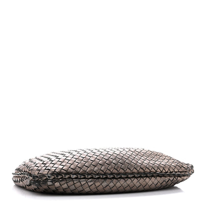 Bottega Veneta Metallic Nappa Intrecciato Medium Veneta Hobo Pewter 4 of 13