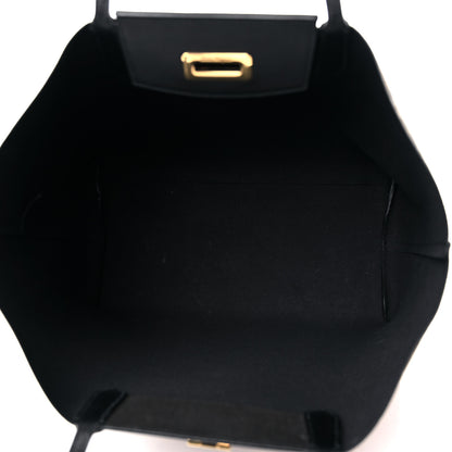 Salvatore Ferragamo Canvas Calfskin Gancini Bag Black 6 of 12