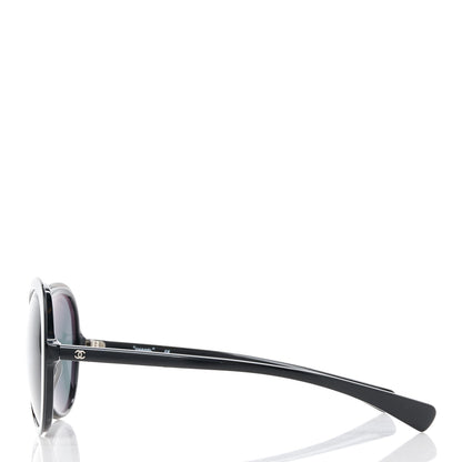 Chanel CC Oval Sunglasses A71227 Black 3 of 8