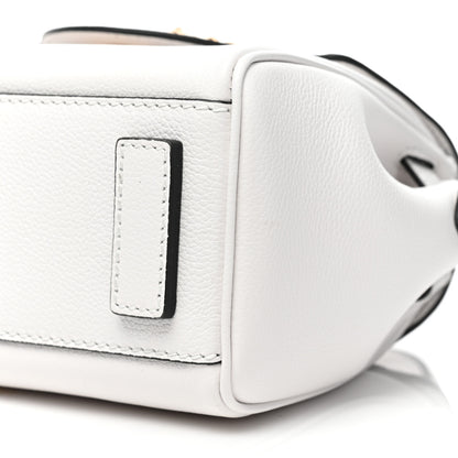 Versace Grained Calfskin Small La Medusa Top Handle Bag Optical White 7 of 9