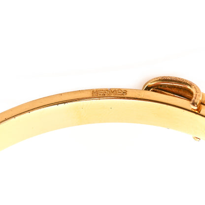 Hermes Lizard Narrow Belt Buckle Bangle Bracelet Vert Moyen 4 of 5