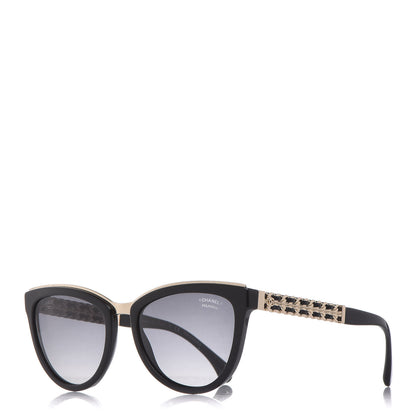 Chanel Lambskin Chain Polarized Sunglasses 5361-Q Black 1 of 7