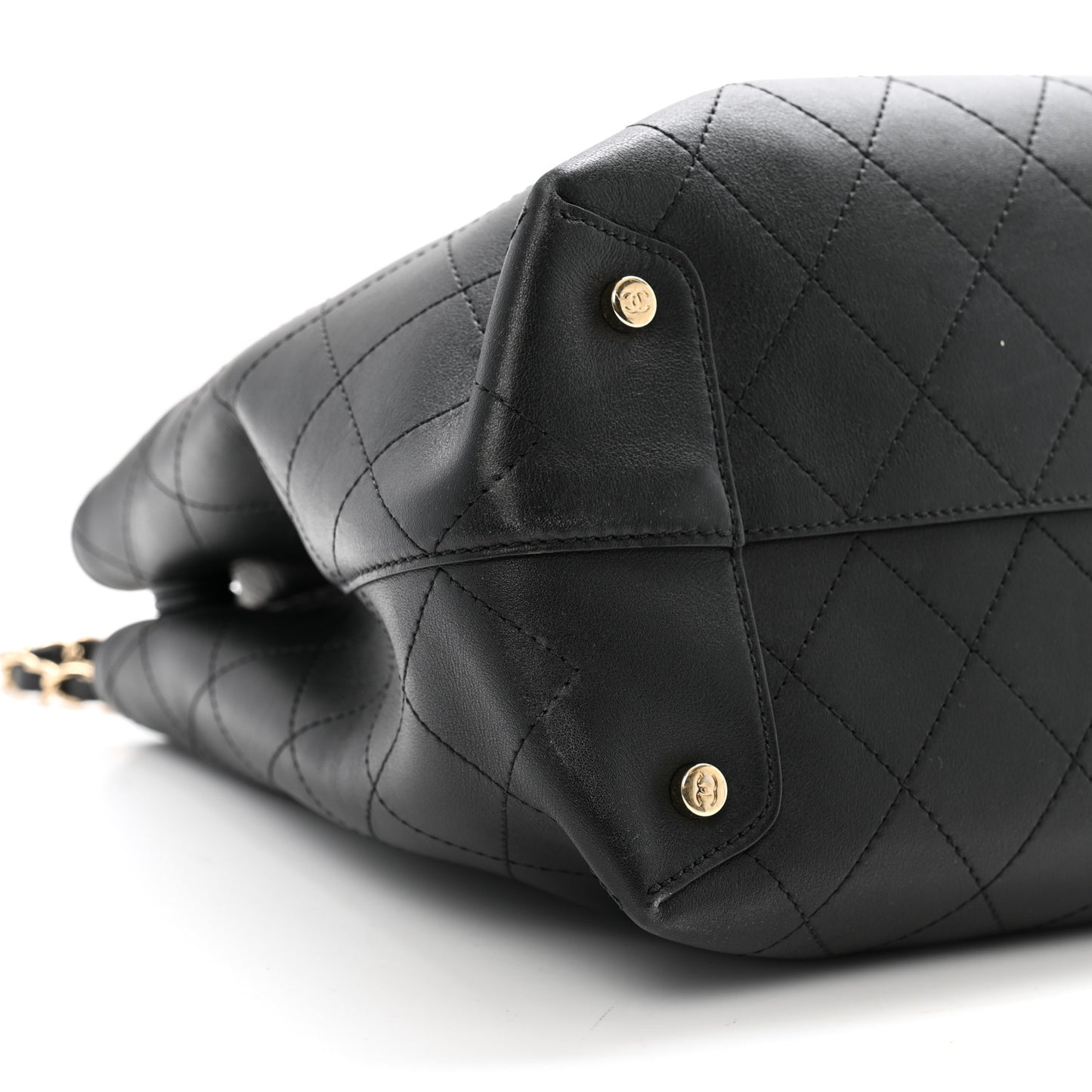 Calfskin Large Serial Shopper Tote Black