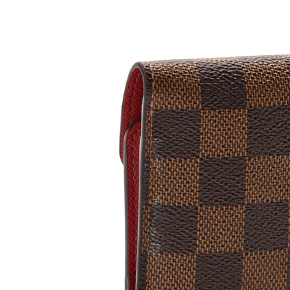 Louis Vuitton Damier Ebene Josephine Wallet Red 4 of 9
