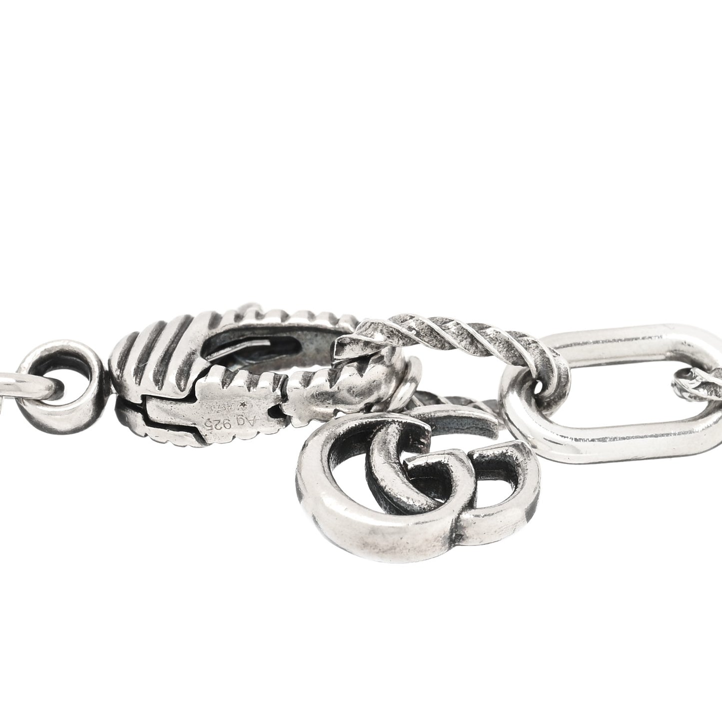 Sterling Silver Malachite Garden GG Bracelet