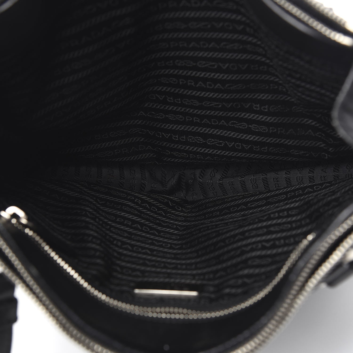 Prada Calfskin Tessuto Nylon Tote Black 5 of 10