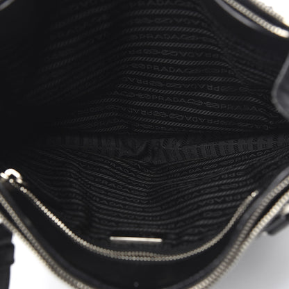Prada Calfskin Tessuto Nylon Tote Black 5 of 10