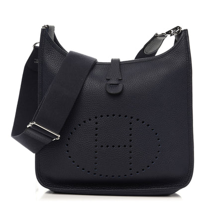 Hermes Taurillon Clemence Evelyne III PM Bleu Nuit 1 of 10