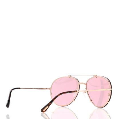 Tom Ford Oval Dickon Sunglasses TF 527 Pink 4 of 8