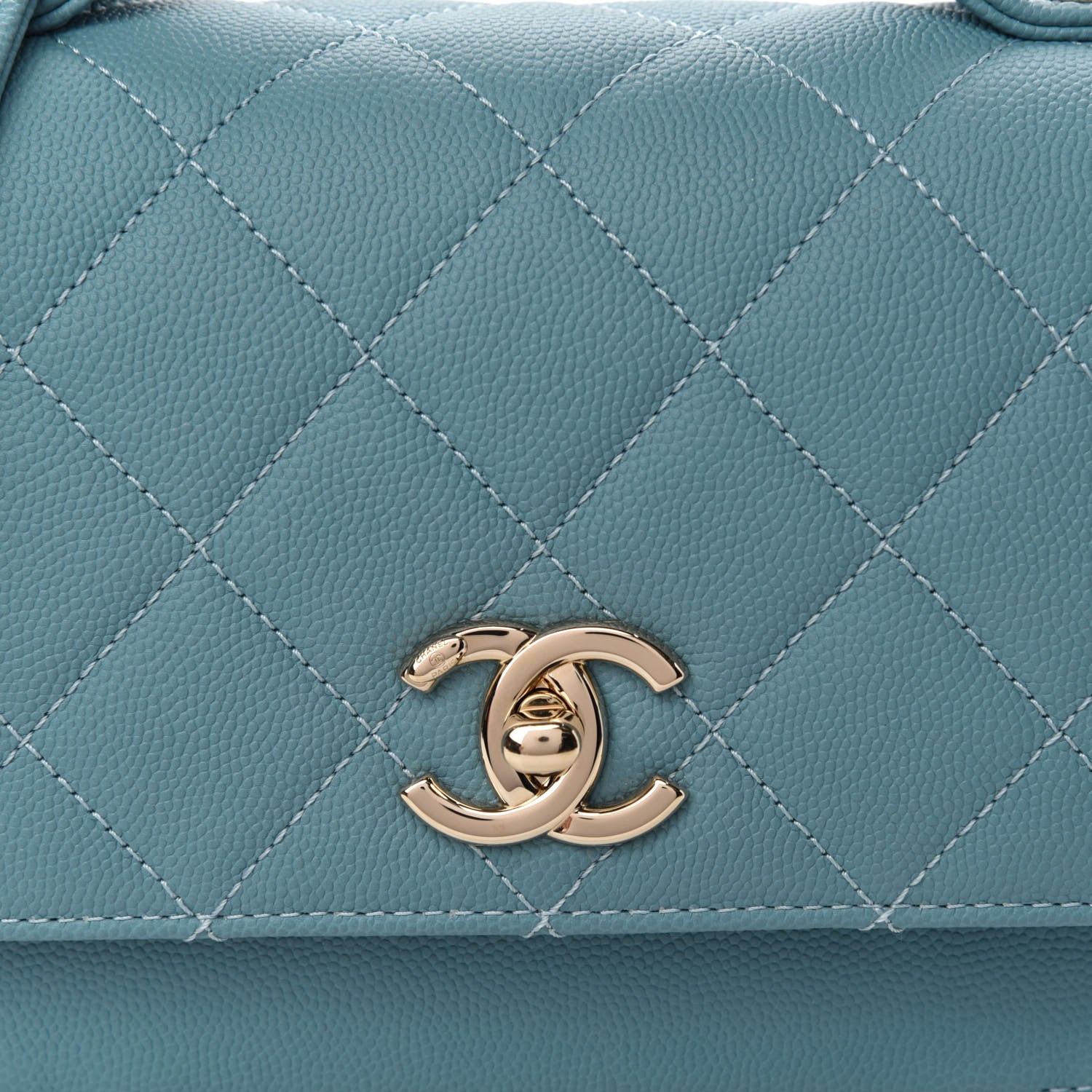 Chanel Caviar Quilted Small Business Affinity Flap Light Blue 8 of 12