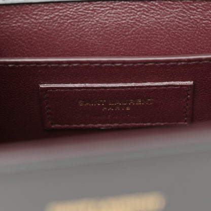 Saint Laurent Smooth Calfskin Medium Classic Monogram Cassandra Top Handle Black Rouge Legion 7 of 13